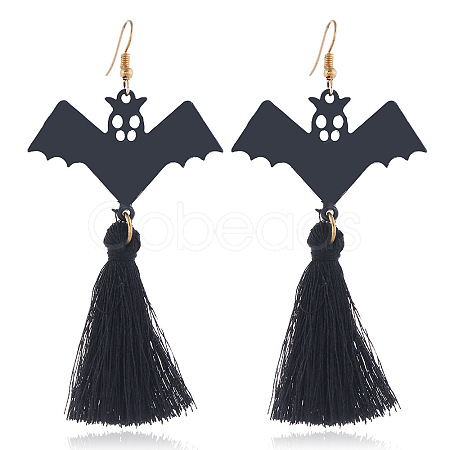 Halloween Theme Alloy Enamel Dangle Earrings FS-WG50C46-07-1