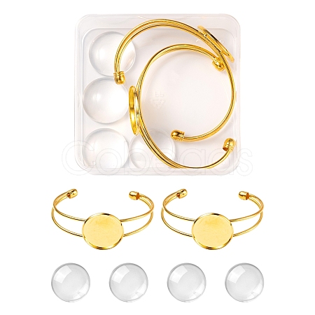 DIY Blank Dome Bangle Making Kit DIY-FS0003-50G-1