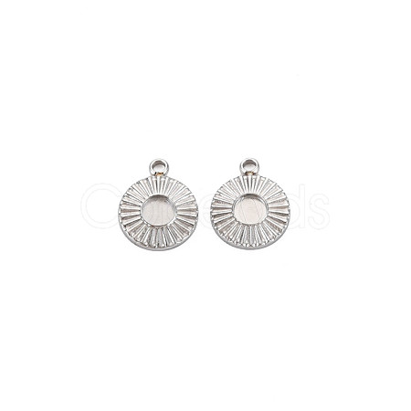 304 Stainless Steel Pendant Enamel Settings STAS-N097-205P-1