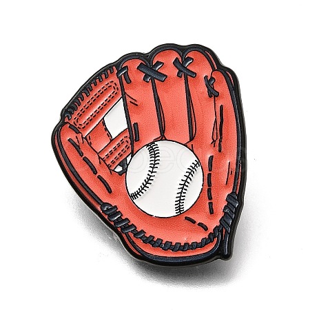 Sports Baseball Glove & Ball Enamel Pins JEWB-E043-04EB-03-1
