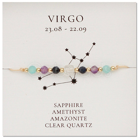 Natural Gemstone Constellation Beaded Bracelets NR2952-2-1