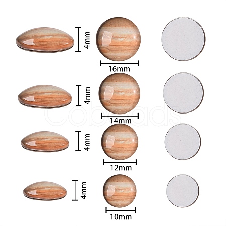 Luminous Glass Cabochons GLAA-SZ0001-13-1