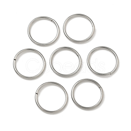 Tarnish Resistant 304 Stainless Steel Open Jump Rings STAS-J013-14xx1.2mm-01-1