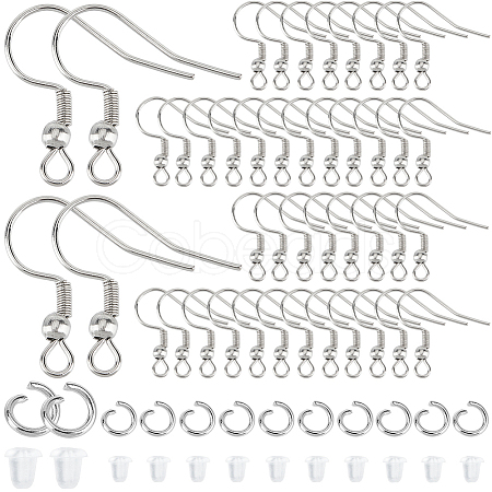 SOFPLATE 300Pcs 304 Stainless Steel Earring Hooks STAS-SP0001-34-1