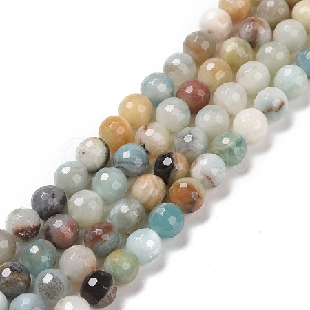 Natural Flower Amazonite Beads Strands G-E571-26B-1