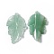 Natural Green Aventurine Pendants, Leaf Charms, 41.5x25~26x5mm, Hole: 0.8mm