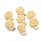 Synthetic Coral Carved Beads, Dyed, Flower, Moccasin, 11.5x11.5x8.5mm, Hole: 1.2mm