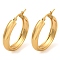 202 Stainless Steel Hoop Earrings, with 304 Stainless Steel Pins for Women, Golden, 30.5x6mm