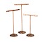 T Bar Iron Earring Displays Sets, Jewelry Display Rack, Jewelry Tree Stand, Red Copper, 90~125x60x34mm