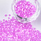 Glass Bugle Beads, Round Hole, Imitation Cat Eye, Orchid, 2~2.5x1.5~2mm, Hole: 0.8mm, about 30000pcs/bag