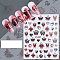 Butterfly Paper Nail Art Stickers, Self-Adhesive Nail Design Art, for Nail Toenails Tips Decorations, Red, 9.2x7.3cm