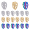 DICOSMETIC 18Pcs 3 Colors 201 Stainless Steel Pendants, Monstera Leaf, Mixed Color, 26.5x18x2mm, Hole: 2.5mm, 6pcs/color