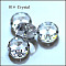 K9 Glass, Imitation Austrian Crystal Beads, Grade AAA, Faceted, Flat Round, Clear, 8x3.5mm, Hole: 0.9~1mm