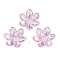 Transparent Acrylic Bead Caps, Lotus Flower Beads, Pearl Pink, 23.5x21x6.5mm, Hole: 2mm, 462pcs/500g