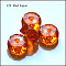 K9 Glass, Imitation Austrian Crystal Beads, Grade AAA, Faceted, Flat Round, Dark Orange, 8x3.5mm, Hole: 0.9~1mm