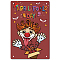 Tinplate Sign Poster, Vertical, for Home Wall Decoration, Rectangle, for April Fool's Day, Clown Pattern, 300x200x2.2mm