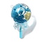 Acrylic Pendants, with Plastic, Lollipop, Blue, 64x38mm, Hole: 2mm