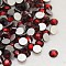 Glass Flat Back Rhinestone, Grade A, Back Plated, Faceted, Half Round, Siam, SS4, 1.5~1.6mm, 1440pcs/bag