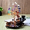 Natural Mixed Gemstone Chips Tree of Life Decorations, Burner Cone Stick Incense Holder with Copper Wire Feng Shui Energy Stone Gift for Women Men Meditation, 130x100mm