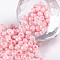 Glass Seed Beads, Baking Paint Seed, Small Craft Beads for DIY Jewelry Making, Round, Pink, 4mm, Hole:1.5mm, about 4500pcs/pound