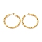 Brass Round Ring Hoop Earrings, with 925 Sterling Silver Pin for Women, Golden, 40x40x3mm