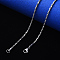 Non-Tarnish 304 Stainless Steel Coreana Chain Necklace, with Lobster Claw Clasp, Stainless Steel Color, 19.68 inch(50cm)x1mm