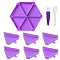 Plastic Diamond Tray, Diamond Picture Tools Multifunctional Funnel Disc Sieve Drilling Disc DIY Tool Set, Dark Orchid, 165x165x18mm