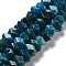 Natural Apatite Beads Strands, Nuggets, Faceted, 6~8x10.5~14x8~9.5mm, Hole: 1.2mm, about 57~61pcs/strand, 15.16''~15.39''(38.5~39.1cm)