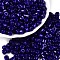 Opaque Baking Paint Glass Seed Beads, Round Hole, Cylinder, Dark Blue, 4x5.5mm, Hole: 1.8mm, about 2500pcs/pound