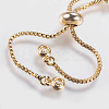 Adjustable Brass Micro Pave Cubic Zirconia Bracelets BJEW-G588-01-4
