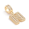 Brass Micro Pave Cubic Zirconia Pendants ZIRC-G165-13G-N-2
