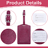 4Pcs 4 Colors Rectangle PU Leather Luggage Tag AJEW-ME0002-84-3