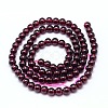 Mozambique Import Natural Grade AAAA Garnet Round Beads Strands G-E300-AAAA-3mm-3
