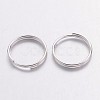 Silver Color Plated Iron Split Rings X-JRDS10mm-2