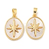 Natural White Shell Pendants KK-A214-24G-1