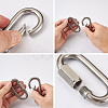 6Pcs 2 Style 304 Stainless Steel Rock Climbing Carabiners STAS-TA0001-33P-4