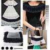 2 Yards 3 Layer Pleated Chiffon Lace Trim OCOR-GF0003-32-5