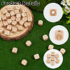 156Pcs 26 Styles Wood European Beads WOOD-SC0002-29-6