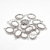 Zinc Alloy Pendant Cabochon Settings PALLOY-AD43306-AS-1
