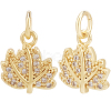12Pcs Brass Micro Pave Cubic Zirconia Charms ZIRC-BBC0002-78-1