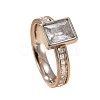 304 Stainless Steel & Crystal Rhinestone Finger Rings WGDB806-02-2