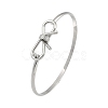 Adjustable Bowknot Brass Torque Bangles for Women BJEW-Z074-01P-1