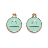 Alloy Enamel Pendants ENAM-S124-01B-15K-1