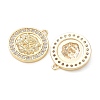 Brass Micro Pave Clear Cubic Zirconia Pendants KK-CBA3EDE-06G-B-2