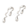 Rack Plating Brass Melting Teardro Dangle Stud Earrings for Women EJEW-Z019-01P-1