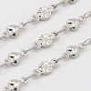 Tarnish Resistant 3.28 Feet 304 Stainless Steel Flower Chains X-CHS-K001-47-1