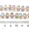 Transparent Electroplate Glass Beads Strands EGLA-P062-01A-HR03-4