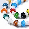 Mushroom Handmade Lampwork Beads Strands LAMP-R116-03A-3