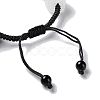 Square Natural Mixed Gemstone Braided Bead Bracelets BJEW-H239-06-3