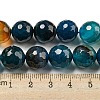 Faceted Natural Banded Agate Beads Strands G-F447-12mm-O08-5
